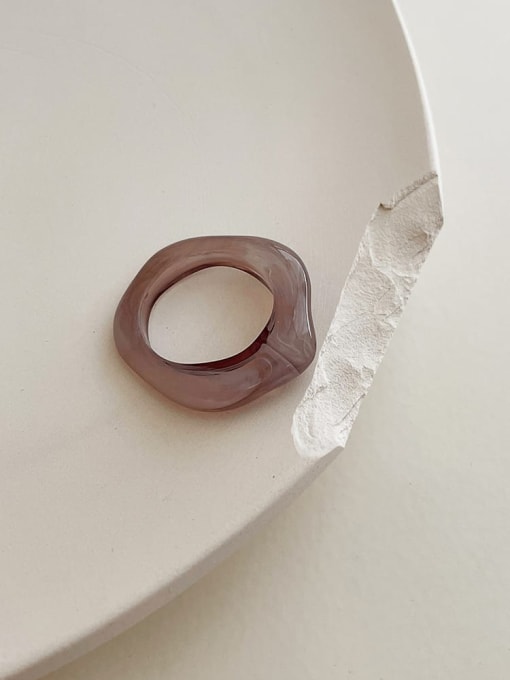 I 170 grey ring Resin Geometric Vintage Band Ring