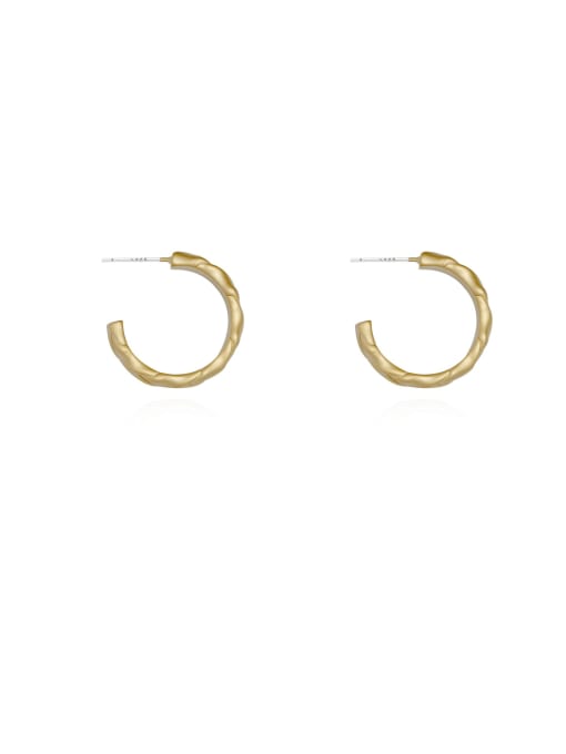 HYACINTH Copper Vintage C shape metal FFashion Ringe Stud Stud Trend Korean Fashion Earring 0