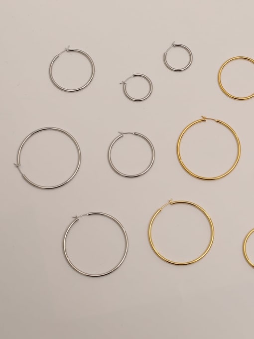 HYACINTH Brass Geometric Minimalist Hoop Trend Korean Fashion Earring 2