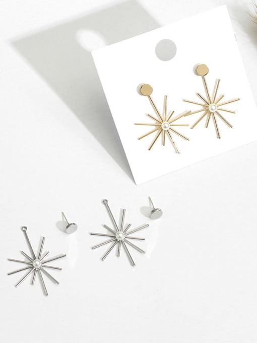HYACINTH Copper with Minimalist  snowflake Stud Trend Korean Fashion Earring 2