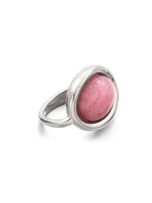 Pink natural stone (sold separately) Brass Natural Color Treasure Topaz Irregular Vintage Single Earring