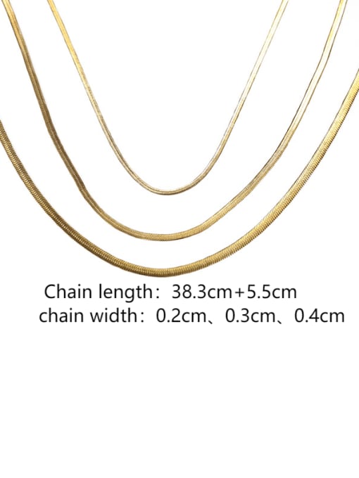 ACCA Titanium Steel snake Geometric Minimalist Necklace 3
