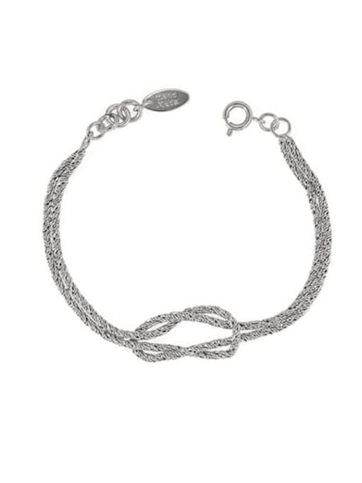 Platinum Brass Geometric Vintage Hollow chain Link Bracelet