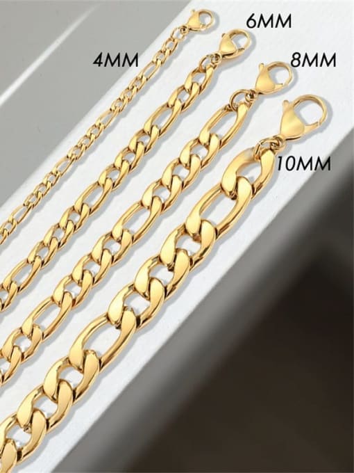 Desoto Stainless steel Geometric Minimalist Link Bracelet 3