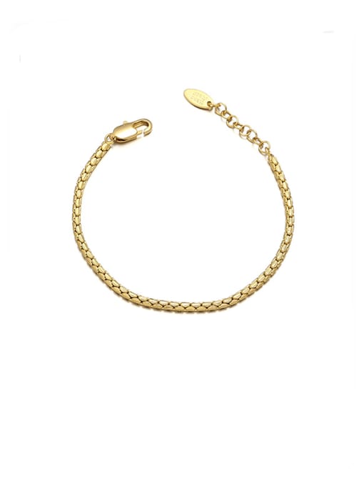 2 Brass Geometric Minimalist Link Bracelet