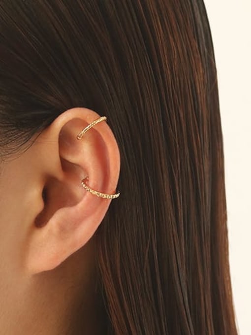 ACCA Brass Irregular Geometric Minimalist Single Earring 2