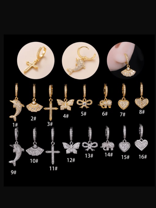 1# (Only-One) Brass Cubic Zirconia Butterfly Minimalist Single Earring(Only-One)