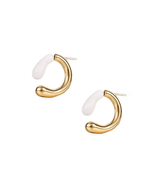 ACCA Brass Enamel Geometric Minimalist Single Earring