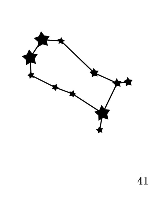 Steel color XZ 41 Gemini Stainless steel Constellation Minimalist  Geometric  Pendant Necklace