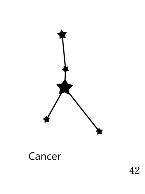 42 cancer Stainless steel Constellation Minimalist Round Pendant Necklace