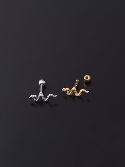 HISON Stainless steel Snake Hip Hop Nose Rings 3