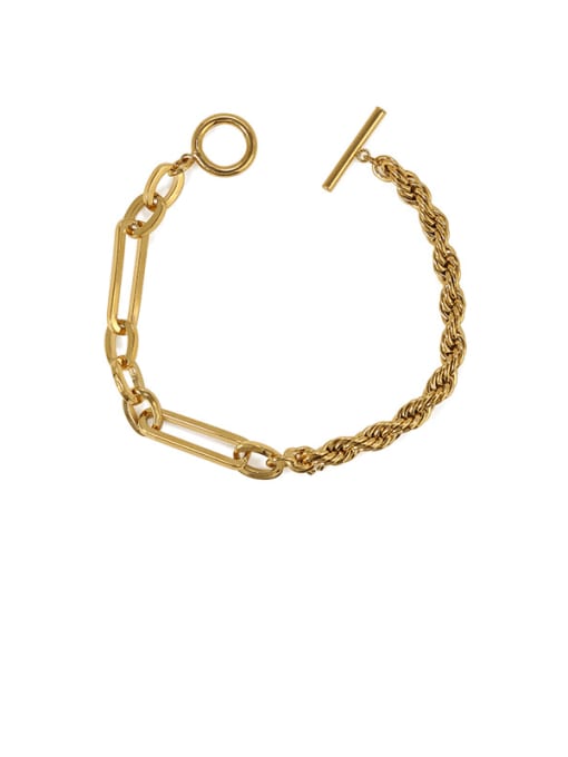 ACCA Brass Hollow Geometric Vintage Link Bracelet