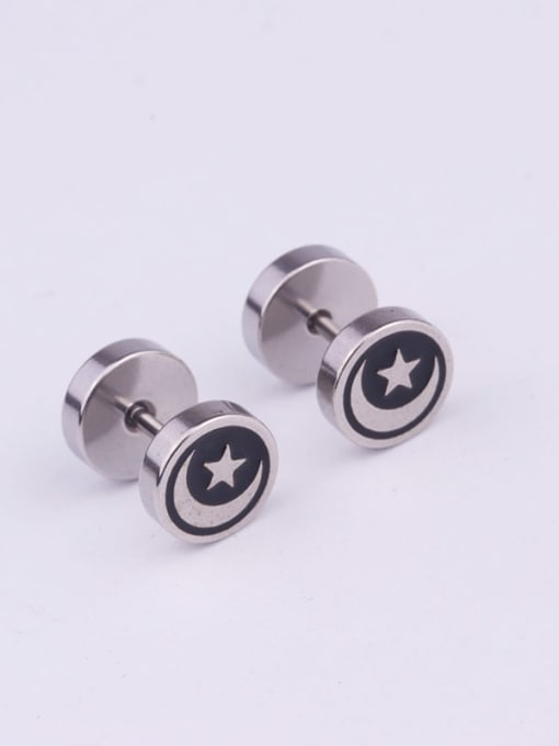 7# Steel Color Stainless steel Bell Minimalist Stud Earring