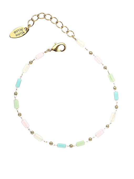 Style 2 Bracelet Brass Glass beads  Minimalist Irregular Bracelet and Necklace Set