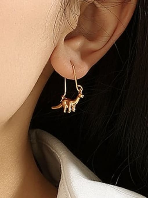 Five Color Brass Animal Cute Hook Earring 1