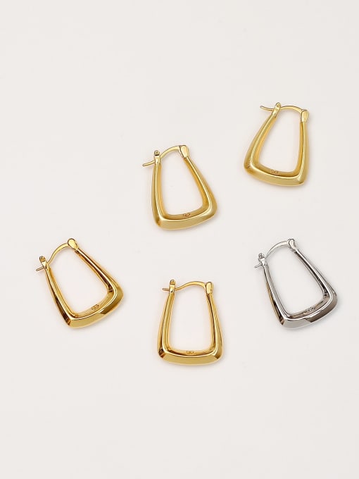 HYACINTH Brass Geometric Minimalist Huggie Trend Korean Fashion Earring 0