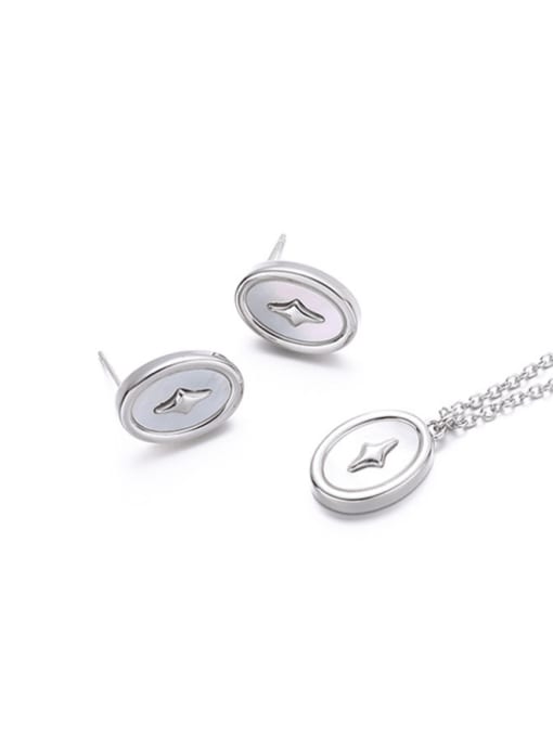 TINGS Brass Minimalist Star  Earring and Necklace Set 3