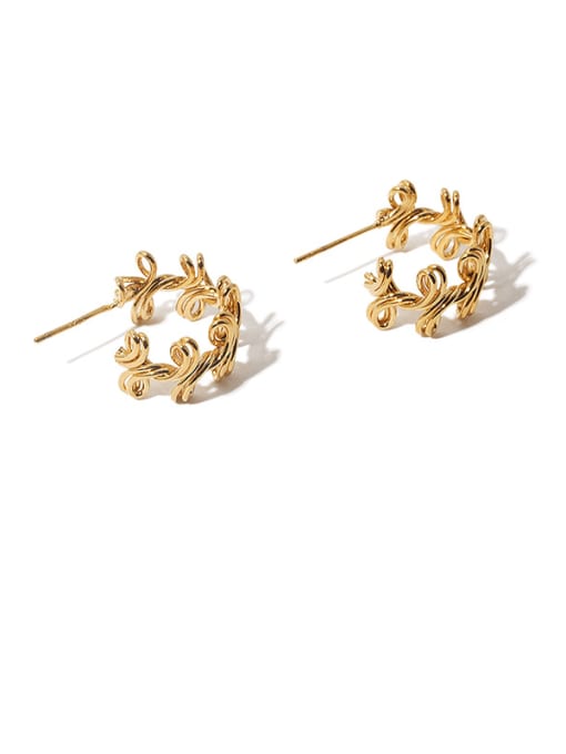 Earrings Brass Irregular Vintage Stud Earring