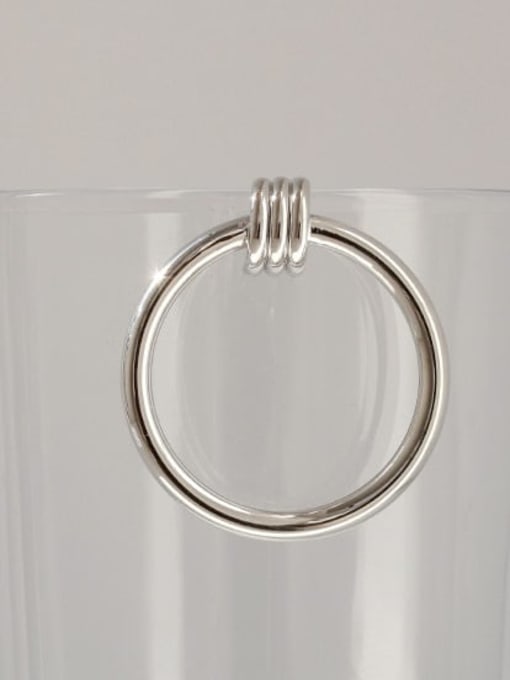 ACCA Brass Hollow Geometric Minimalist Stud Earring(Single) 2