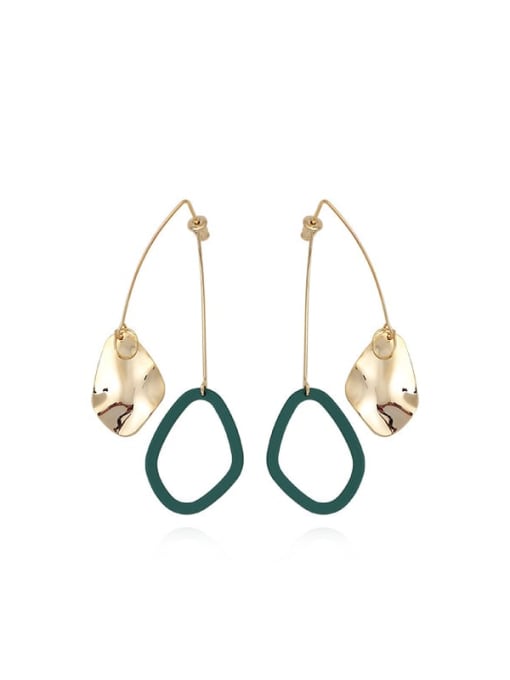 HYACINTH Copper Enamel  Minimalist  long geometric  Drop Trend Korean Fashion Earring 3