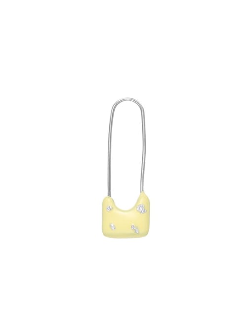Light yellow (sold separately) Brass Enamel Geometric Cute Stud Earring