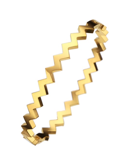 gold Stainless steel Geometric Minimalist Band Bangle