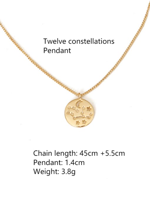 ACCA Brass Minimalist  Twelve constellations Pendant Necklace 3