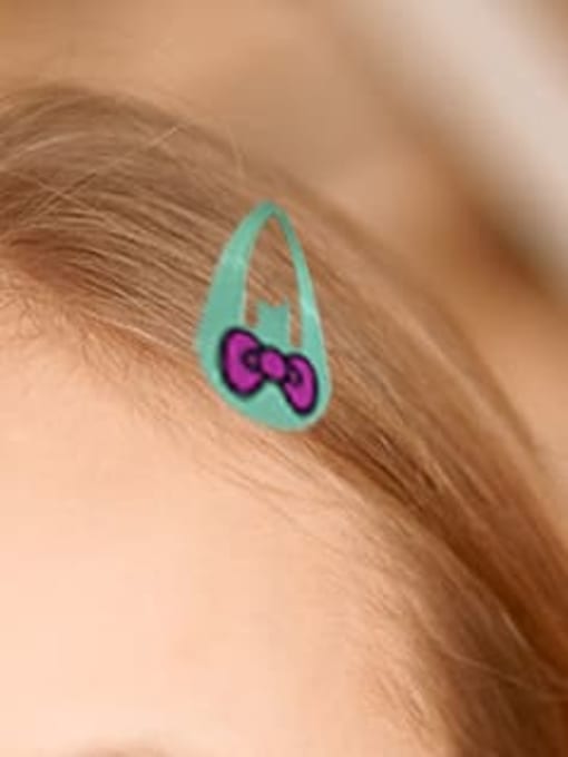 DINGHM Alloy  Enamel Cute Water Drop Children's hairpin bb clip 1