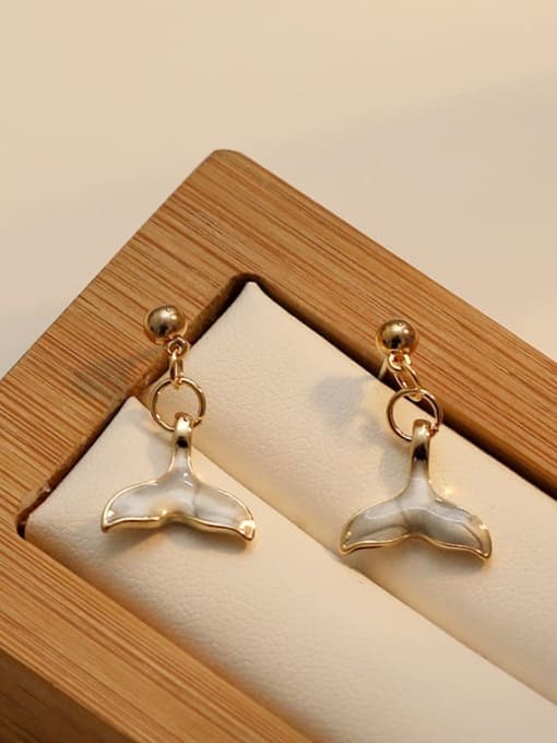 HYACINTH Copper Imitation Pearl Geometric Cute Drop Trend Korean Fashion Earring 3