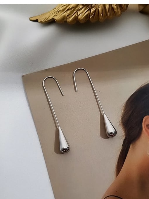 HYACINTH Copper Water Drop Minimalist Hook Trend Korean Fashion Earring 2