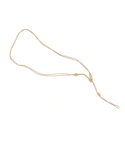 Y-shaped Necklace Brass Geometric Vintage Multi Strand Necklace
