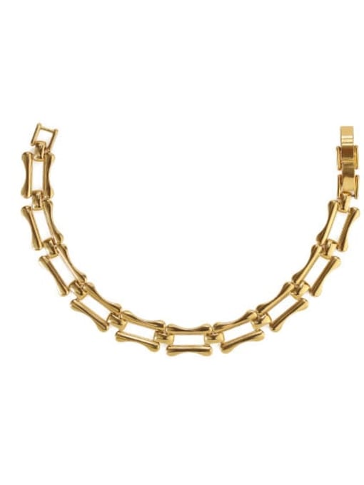 golden Brass Hollow Geometric Vintage Bracelet