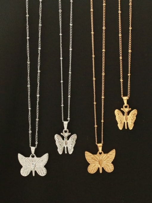 ACCA Titanium Steel Butterfly Vintage Necklace 1