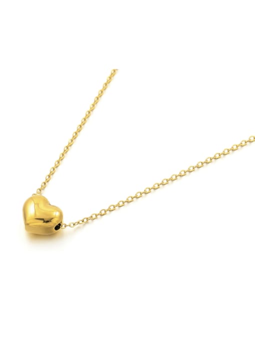Heart Necklace Titanium Steel Heart Minimalist Necklace