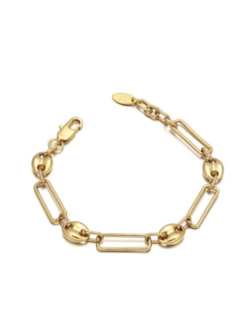 ACCA Brass Geometric Chain Vintage Link Bracelet