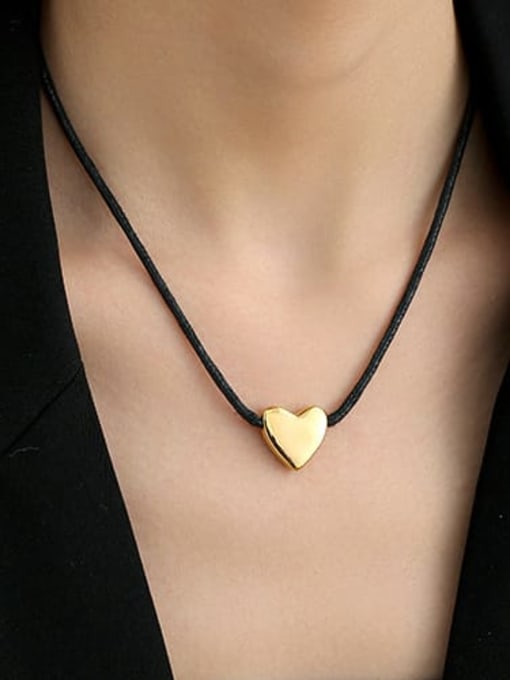 ACCA Brass Heart Minimalist Necklace 1