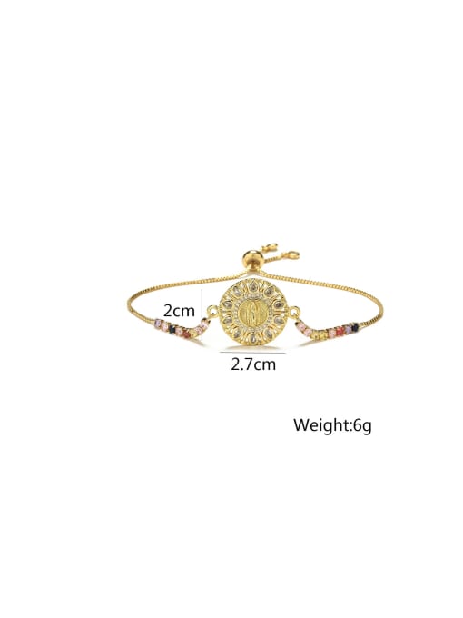 AOG Brass Cubic Zirconia Round Dainty Bracelet 2