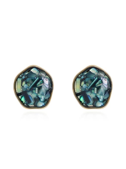 HYACINTH Copper Opal Geometric Dainty Stud Trend Korean Fashion Earring 0