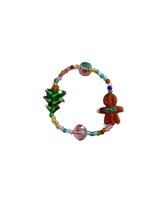 ZRUI Glass beads Elastic rope Geometric Cute Handmade Beaded Bracelet
