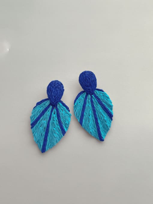 YOUH Zinc Alloy Multi Color Leaf Hip Hop Drop Earring 4