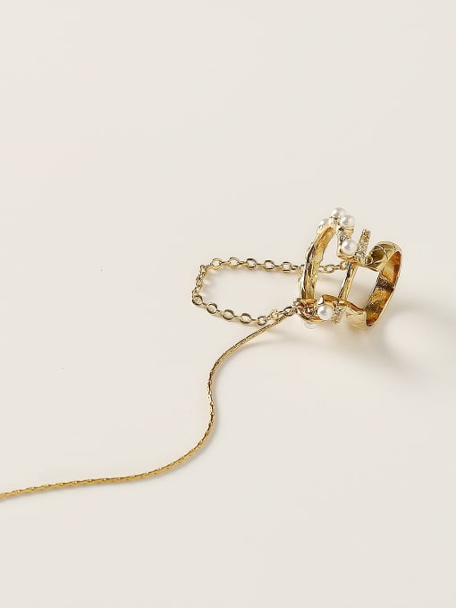 HYACINTH Brass Imitation Pearl Tassel Vintage Drop Trend Korean Fashion Earring 3