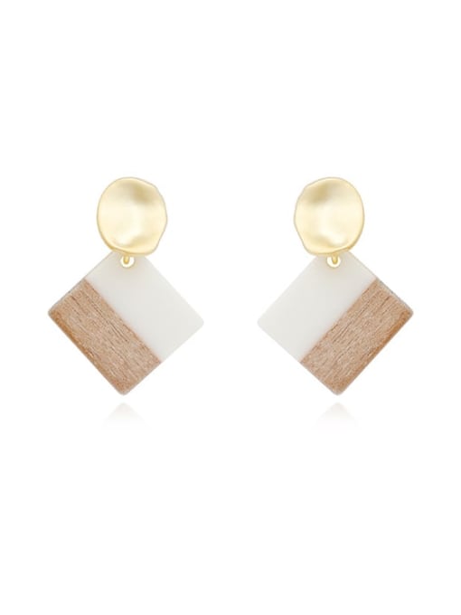 HYACINTH Copper Shell Geometric Minimalist Drop Trend Korean Fashion Earring 0