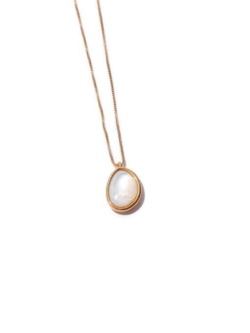 ACCA Brass Shell Water Drop Minimalist Necklace 2