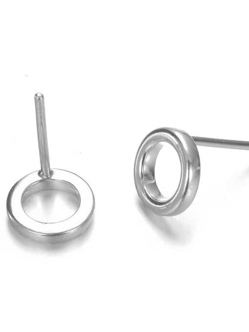 Desoto Stainless steel Round Minimalist Stud Earring 2
