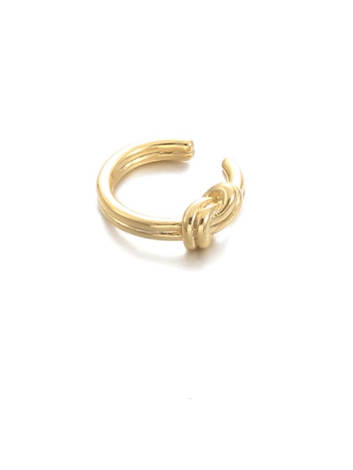 Gold (Single ) Brass Hollow Knot Minimalist Single Earring