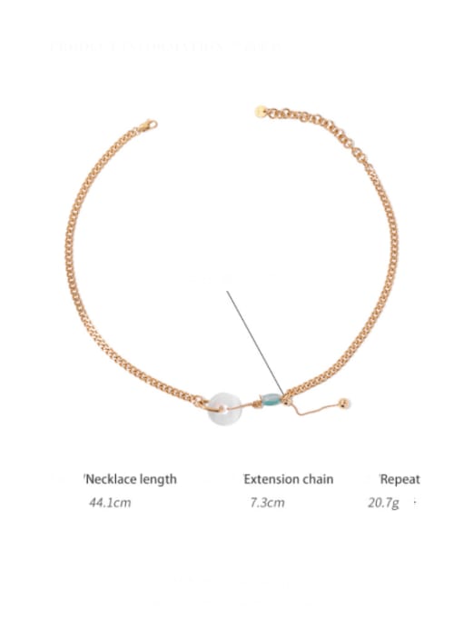 TINGS Brass Jade Geometric Minimalist Necklace 4