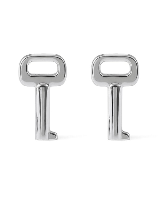 Key Earrings Titanium Steel Key Minimalist Stud Earring