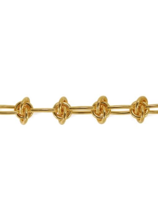 ACCA Brass  Hollow Geometric Knot Artisan Bracelet 2
