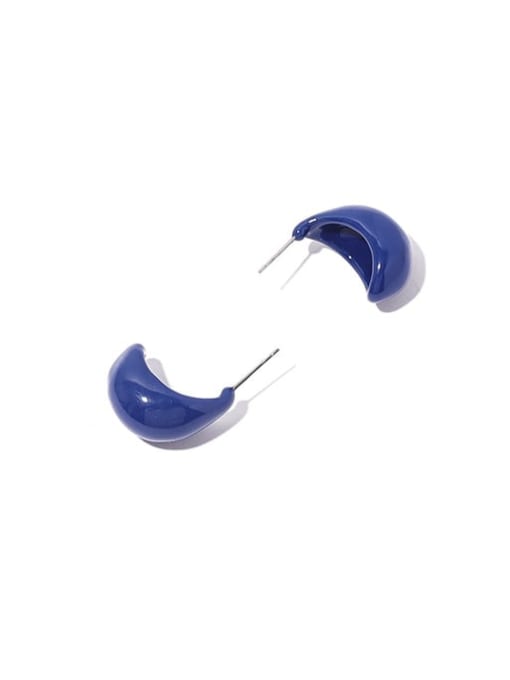 ACCA Brass Enamel Water Drop Minimalist Stud Earring 0
