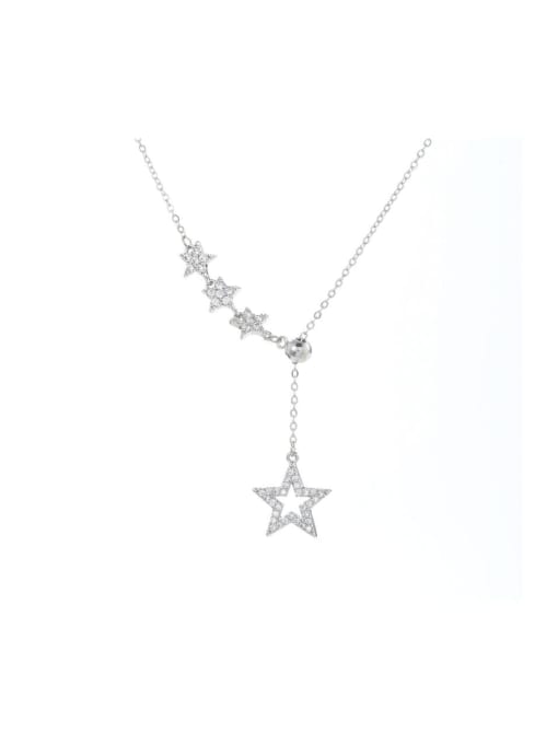 YOUH Brass Cubic Zirconia Star Dainty Necklace 0